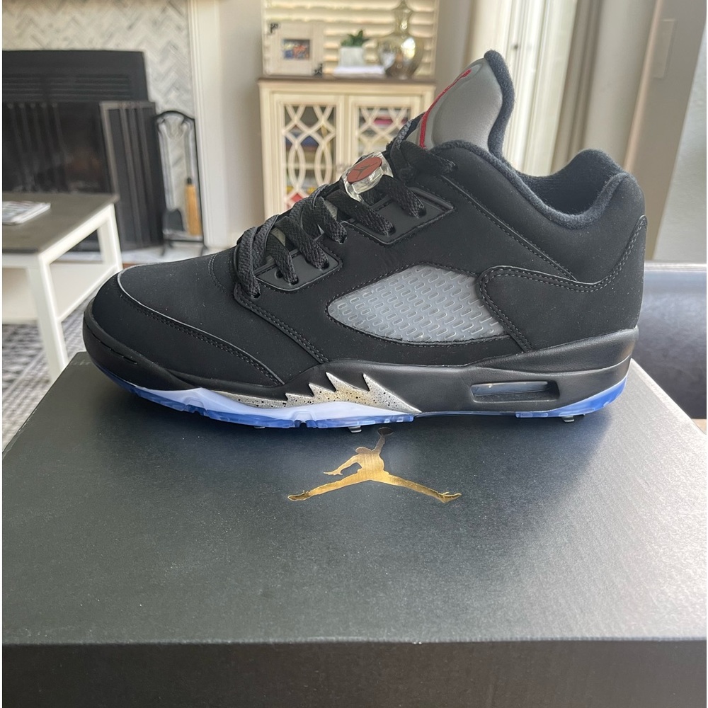 Jordan 5 Low Metallic Golf Shoes Size 11.